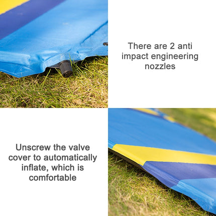 Color Matching Automatic Inflatable Outdoor Sports Double Camping Air Cushion, Size:190x130x3.5cm(Green)-garmade.com