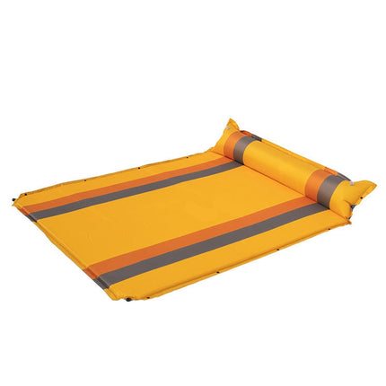 Color Matching Automatic Inflatable Outdoor Sports Double Camping Air Cushion, Size:190x130x3.5cm(Orange)-garmade.com