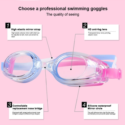 JIEHU JH8102 4 in1 Women HD Transparent Anti-fog Waterproof Swimming Glasses Swimming Cap Set(Purple Color)-garmade.com