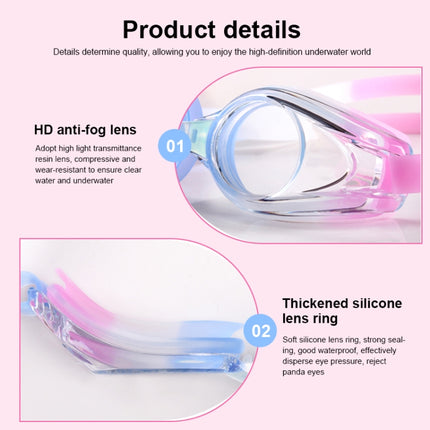 JIEHU JH8102 4 in1 Women HD Transparent Anti-fog Waterproof Swimming Glasses Swimming Cap Set(Purple Color)-garmade.com