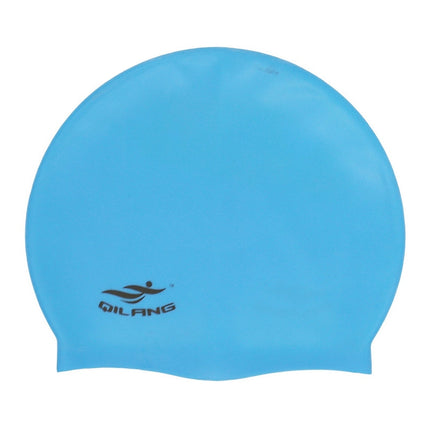 Adult Solid Color Waterproof Silicone Swimming Cap(Sky)-garmade.com