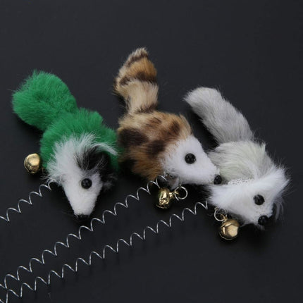 3 PCS Funny Cat Toys Elastic Feather False Mouse Bottom Sucker Toys for Cat Kitten Playing Pet Seat Scratch Toy Pet Cat Product(Color Random Delivery)-garmade.com