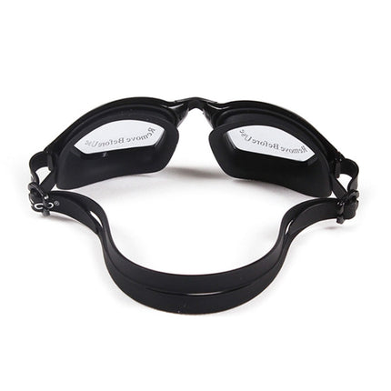 SG9017 Waterproof and Anti-fog Adult High-definition Large Frame Swimming Goggles for Men and Women(Black)-garmade.com