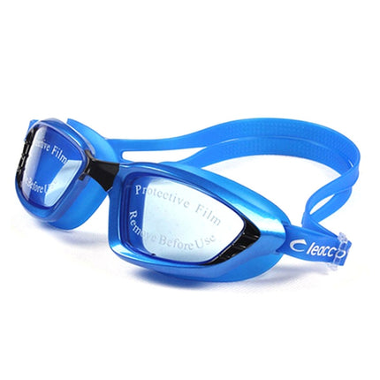 SG9017 Waterproof and Anti-fog Adult High-definition Large Frame Swimming Goggles for Men and Women(Blue)-garmade.com