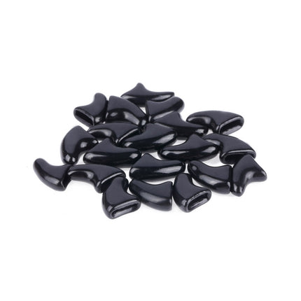 20 PCS Silicone Soft Cat Nail Caps / Cat Paw Claw / Pet Nail Protector/Cat Nail Cover, Size:XS(Black)-garmade.com