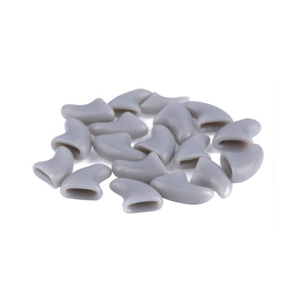 20 PCS Silicone Soft Cat Nail Caps / Cat Paw Claw / Pet Nail Protector/Cat Nail Cover, Size:XS(Gray)-garmade.com