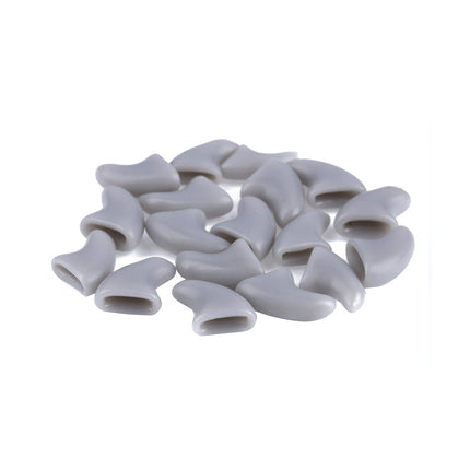 20 PCS Silicone Soft Cat Nail Caps / Cat Paw Claw / Pet Nail Protector/Cat Nail Cover, Size:S(Gray)-garmade.com