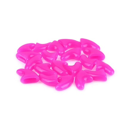 20 PCS Silicone Soft Cat Nail Caps / Cat Paw Claw / Pet Nail Protector/Cat Nail Cover, Size:S(Rose Red)-garmade.com