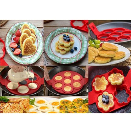 Pancake Maker Nonstick Cooking Tool Round Heart Egg Cooker Pan Eggs Mold-garmade.com