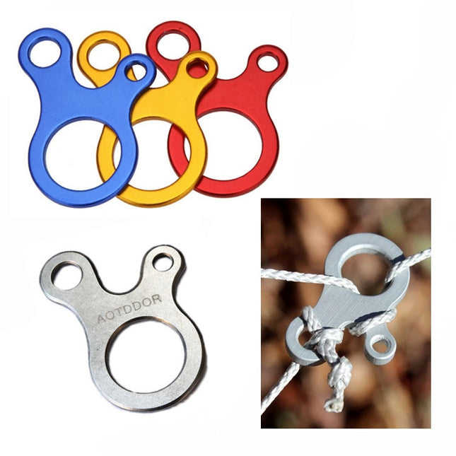 10 PCS Camping Tent Cord Rope Fastener Carabiner Hook Hanger Tightener Wind Rope Buckles(Blue)-garmade.com