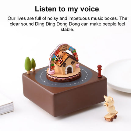 Wooden Music Box Wooden Crafts Creative Gift Home Decoration, Style:Candy House-garmade.com