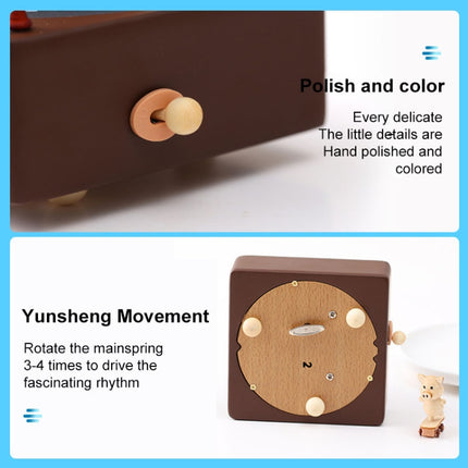 Wooden Music Box Wooden Crafts Creative Gift Home Decoration, Style:Candy House-garmade.com