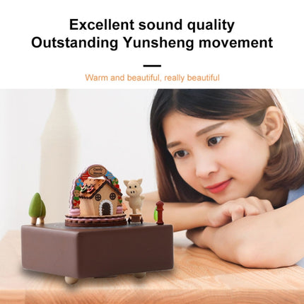 Wooden Music Box Wooden Crafts Creative Gift Home Decoration, Style:Candy House-garmade.com