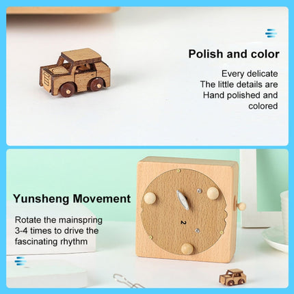 Home Creative Gift Wooden Music Box Iron Tower Music Box Decoration, Style:Iron Tower-garmade.com