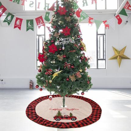 Christmas Decoration Supplies Linen Christmas Tree Skirt Car Christmas Tree Skirt-garmade.com