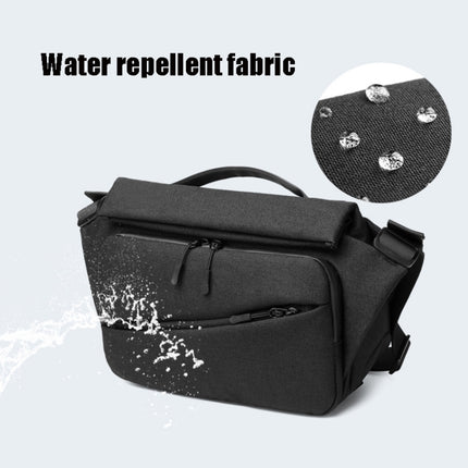 Ozuko 9349 Multifunctional Waterproof Men Messenger Bag with External USB Charging Port(Dark Blue)-garmade.com