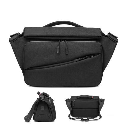 Ozuko 9349 Multifunctional Waterproof Men Messenger Bag with External USB Charging Port(Dark Gray)-garmade.com