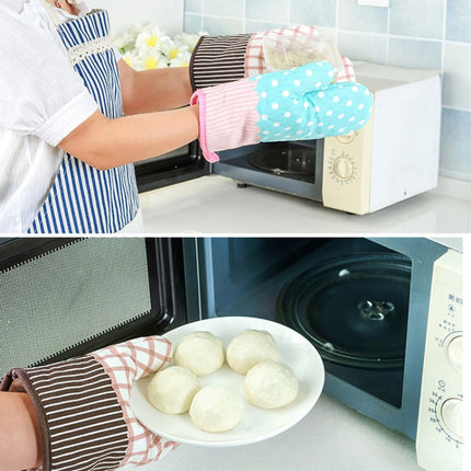 2 PCS Heat Insulation Gloves For Microwave Oven Thickened High Temperature Resistant Anti-scald Kitchen Baking Gloves Random Color Delivery-garmade.com
