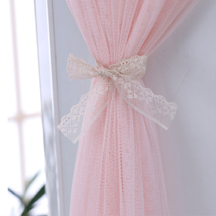 Lace Vertical Round Column Air Conditioner Dust Cover, Size:170cm(Pink)-garmade.com