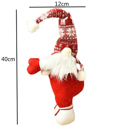 The Elderly Faceless Doll Curtain Tie Rope Doll Door Hanger Curtain Buckle Christmas Decoration Supplies(Grey)-garmade.com