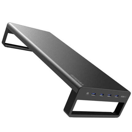 Vaydeer Metal Display Increase Rack Multifunctional Usb Wireless Laptop Screen Stand, Style:L-Top Configuration-Black(2xSplitter+8xUSB3.0 (Black)-garmade.com