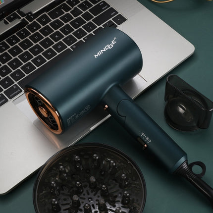 Mingge T1 T Style 1800W High-power Cold Hot Air Wind Fast Drying Folding Hair Dryer, Plug Type:US Plug( Green)-garmade.com