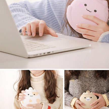 Cartoon Silicone Mini Warm Belly Warm Palace Water Injection Explosion-Proof Warm Water Bag(Coral Powder)-garmade.com