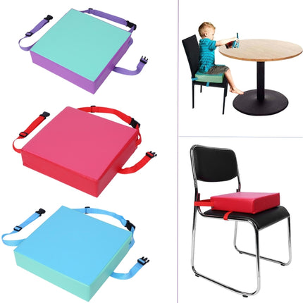 3 PCS Kids Increased Chair Pad Removable Kid Highchair Seat Pad With Buckle Strap(Red)-garmade.com