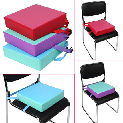 3 PCS Kids Increased Chair Pad Removable Kid Highchair Seat Pad With Buckle Strap(Red)-garmade.com