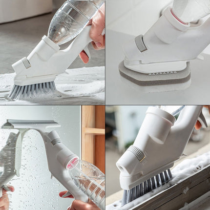 5 in 1 Kitchen Cleaning Brush Set Can Spray Water Crevice Brush Handheld Sponge Cleaning Set-garmade.com