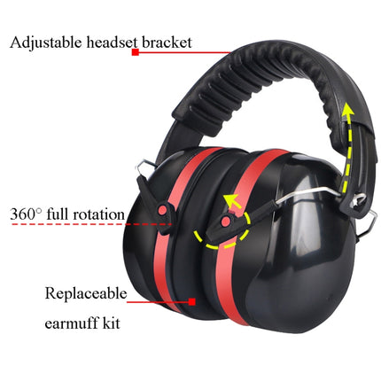 Soundproof Earmuffs Noise-Proof Sleep Earmuffs Industrial Protective Earmuffs Ear Caps(Black)-garmade.com
