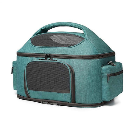 Portable Pet Bag for Outing Cats and Dogs Collapsible Pet Shoulder Bag Pet Backpack(Light Green)-garmade.com