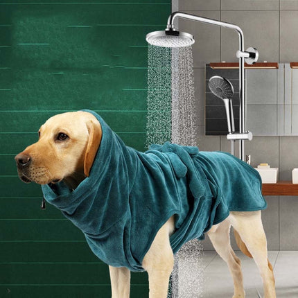 Pet Dog Bathrobe Bath Towel Strong Absorbent Bath Quick-drying Clothes, Size: S-garmade.com