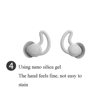 4 PCS / 2 Pair Shark Fin Nnti-falling and Noise-reducing Earplugs Anti-Noise Earplugs For Sleeping Dormitory Noise Cancelling And Noise Prevention Earplugs(Gray (2 Layers))-garmade.com