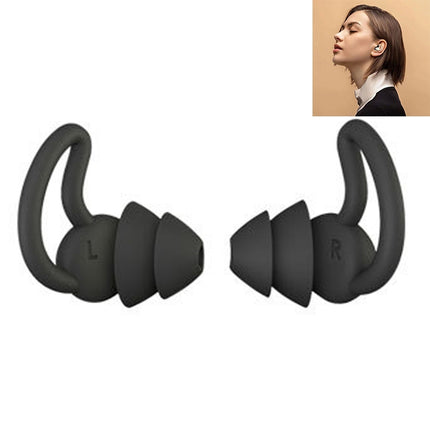 4 PCS / 2 Pair Shark Fin Nnti-falling and Noise-reducing Earplugs Anti-Noise Earplugs For Sleeping Dormitory Noise Cancelling And Noise Prevention Earplugs(Black (2 Layers))-garmade.com