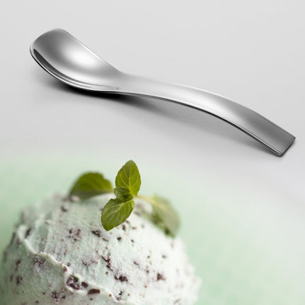 2 PCS Stainless Steel Polished Handle Ice Cream Small Spoon Tea Spoon-garmade.com