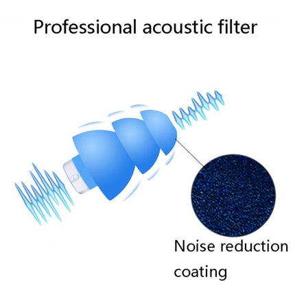Anti-Noise Sleep Earplugs Silicone Soundproof Earplugs Industrial Noise Cancelling Silent Earplugs(Black)-garmade.com