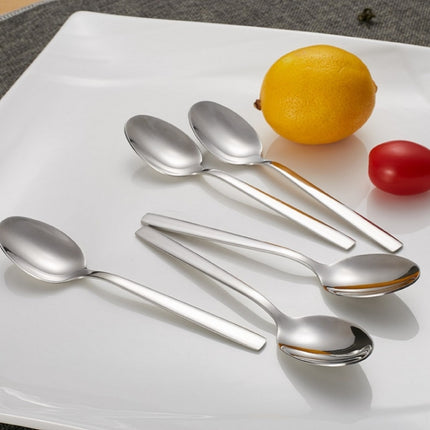 2 PCS Stainless Steel Long-Handled Ice Spoon Soup Spoon Coffee Dessert Western Food Spoon-garmade.com