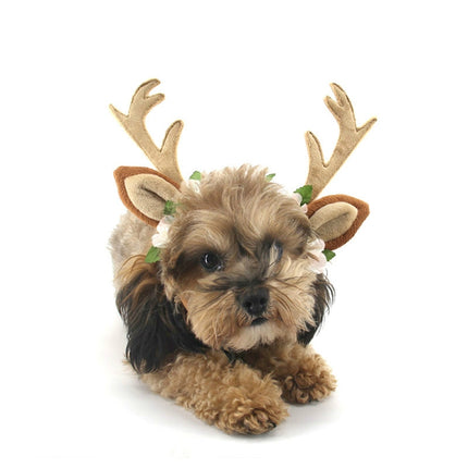 Christmas Pet Accessories Dog Hairpin Cat Ornament Christmas Antler Headband, Size: M-garmade.com