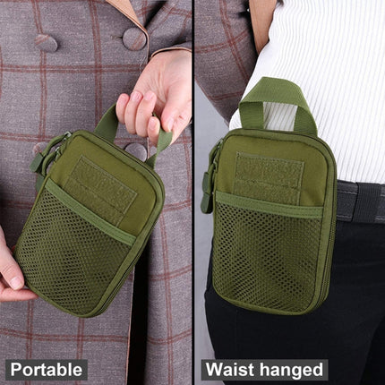 1000D Nylon Bag Outdoor Waist Fanny Pack Mobile Phone Key Mini Tools Waterproof Sport Pouch(Tan)-garmade.com