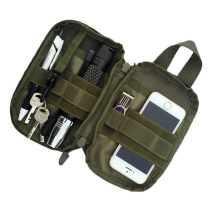 1000D Nylon Bag Outdoor Waist Fanny Pack Mobile Phone Key Mini Tools Waterproof Sport Pouch(Green)-garmade.com