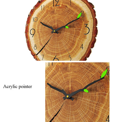 12 Inches Wood Grain Annual Ring Quartz Silent Clock Wall Clock, Style:MW013-12(28x30 cm)-garmade.com