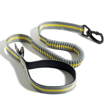Dog Outdoor Anti-Scourge Traction Rope Nylon Reflective Elastic Stretch Dog Walking Rope(Yellow)-garmade.com