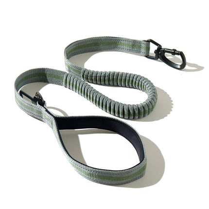 Dog Outdoor Anti-Scourge Traction Rope Nylon Reflective Elastic Stretch Dog Walking Rope( Green)-garmade.com