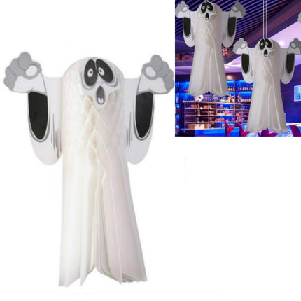 Halloween Atmosphere Decoration Ghost Pendant Outdoor Indoor Ghost Festival Dress Up Ghost Pendant, Size: Large(White)-garmade.com