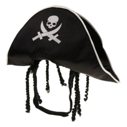 Pet Supplies Halloween Pirate Hat Cat And Dog Wig White Pirate Hat, Size: One Size-garmade.com