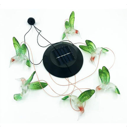 Outdoor Solar Wind Chime Lamp Courtyard Garden Decoration Led Landscape Lamp Ornaments, Style:Color Hummingbird-garmade.com