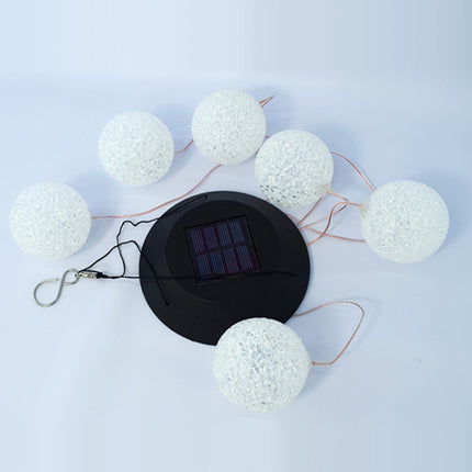 Outdoor Solar Wind Chime Lamp Courtyard Garden Decoration Led Landscape Lamp Ornaments, Style:Rice Ball-garmade.com