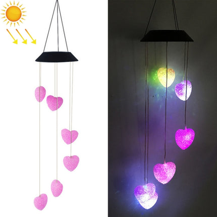 Outdoor Solar Wind Chime Lamp Courtyard Garden Decoration Led Landscape Lamp Ornaments, Style:Love Rice Ball-garmade.com