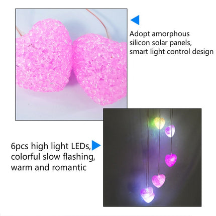 Outdoor Solar Wind Chime Lamp Courtyard Garden Decoration Led Landscape Lamp Ornaments, Style:Love Rice Ball-garmade.com